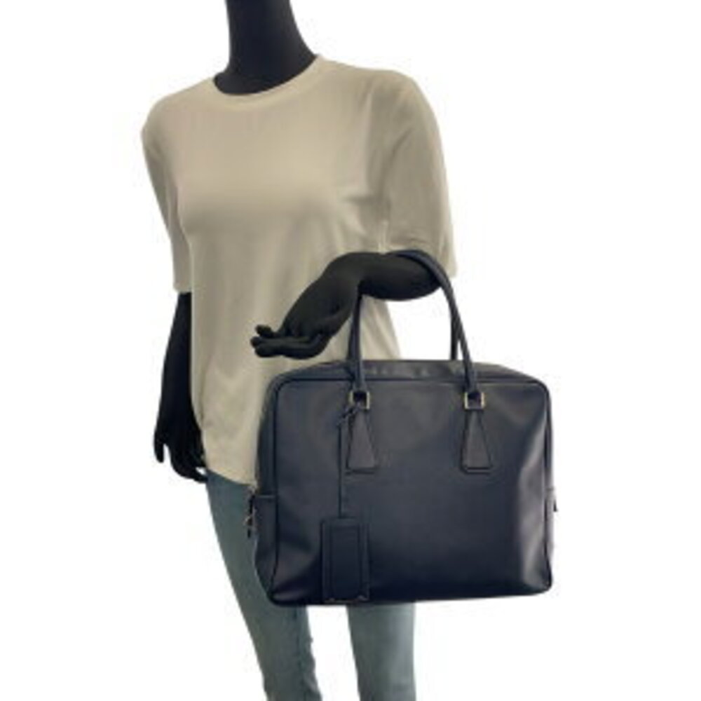 Prada Navy leather Blue briefcase Saffiano - Picture 7 of 10